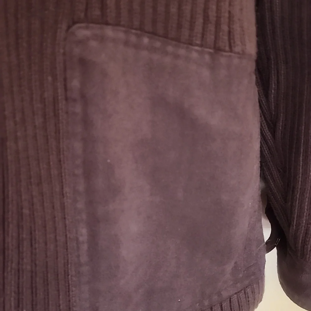 JONES NY SWEATER JACKET DEEP BROWN FULL ZIP - SUPER WARM 3X - Picture 4 of 12